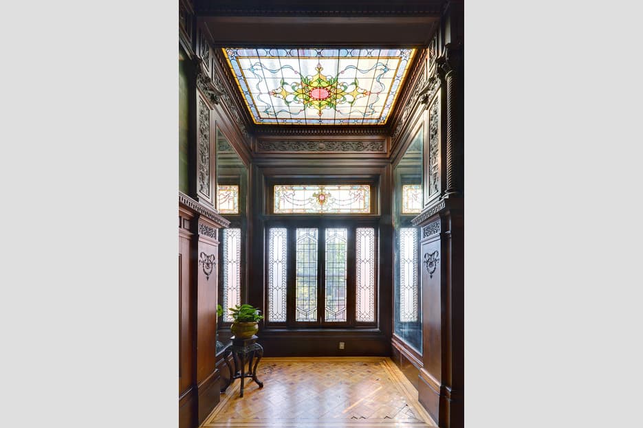 Stained glass windows that enhance the view, both inside and out