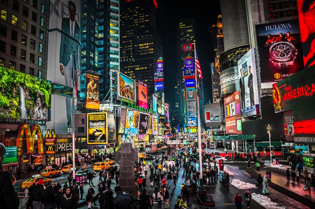 New Yorkers who live near Times Square: crazy or onto something?
