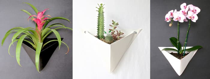 Green your apartment with a planter made of waterproof origami