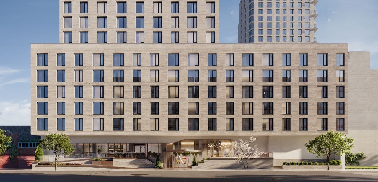 A rendering of the lower floors of the geothermal development at 2925 West 16th Street in Coney Island, Brooklyn.