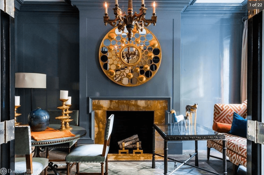 Shades of blue: This West Village townhouse is stylish with striking hues