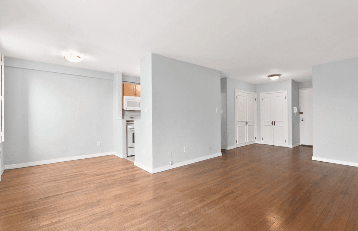 This Forest Hills two bedroom is bright and spacious, but you'll have to do something about the carpet