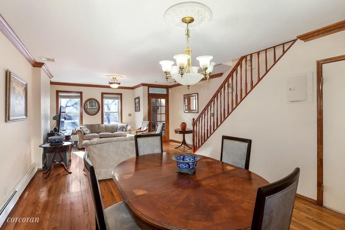Live on a cute block in Red Hook and collect rental income in this two-family townhouse