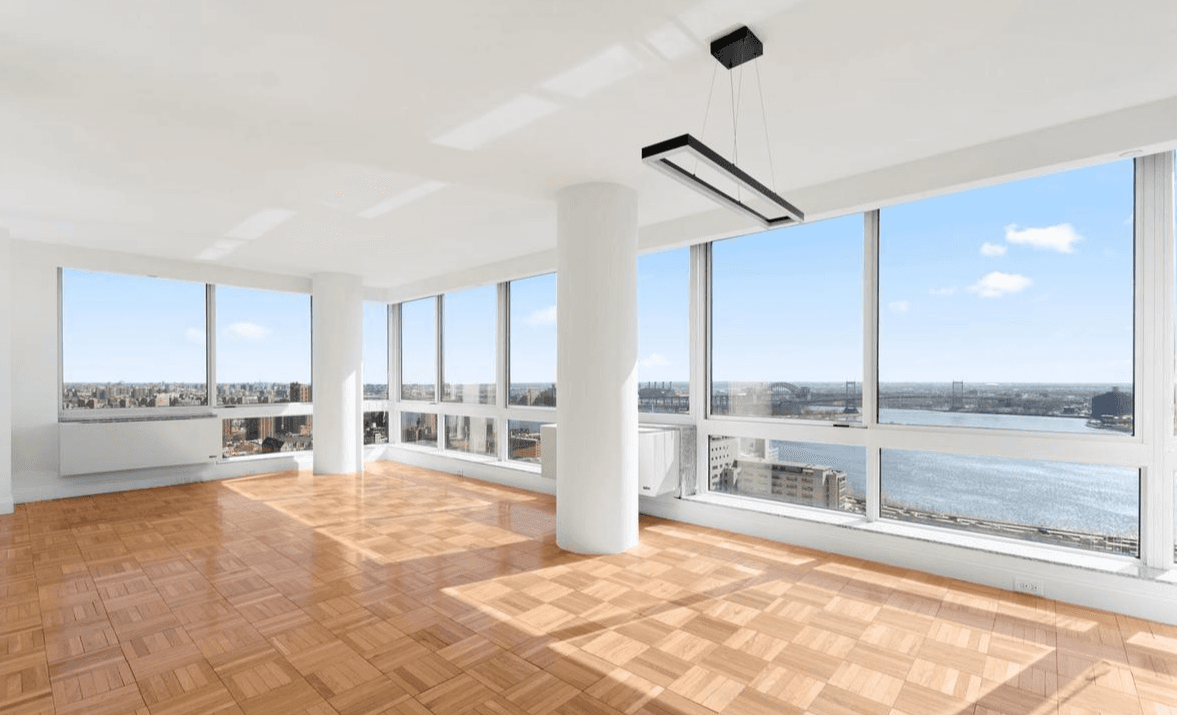 You can see for miles and miles from this lofty Yorkville three-bedroom  