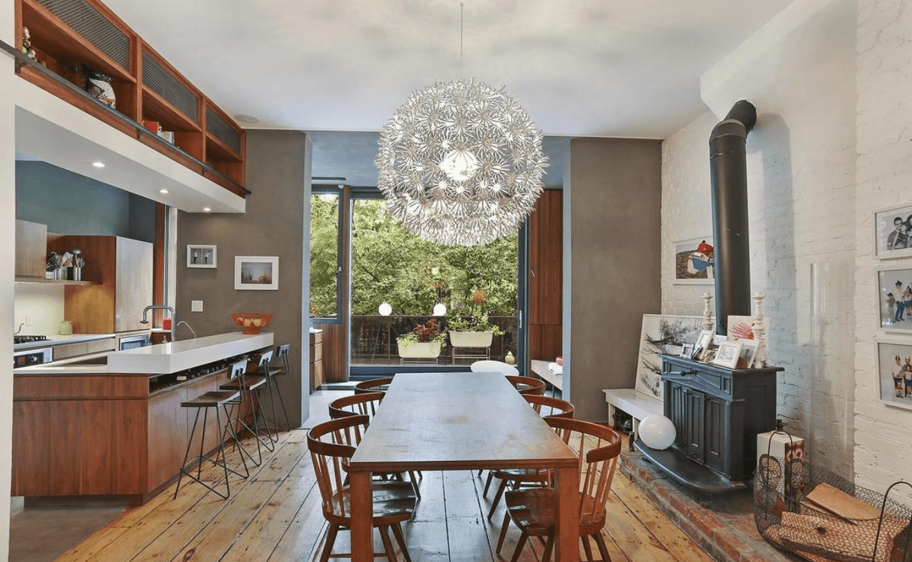 This East Village townhouse combines old, new, and a lot of green space 