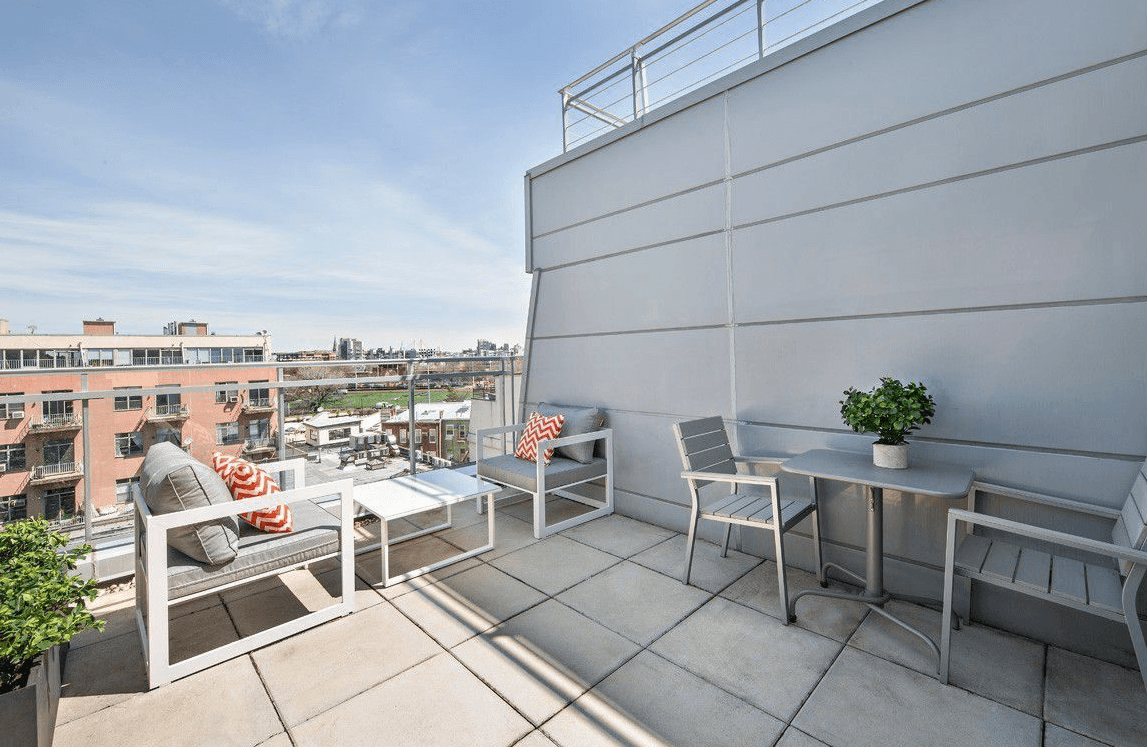 This Williamsburg penthouse has a terrace and two (yes, two!) parking spaces