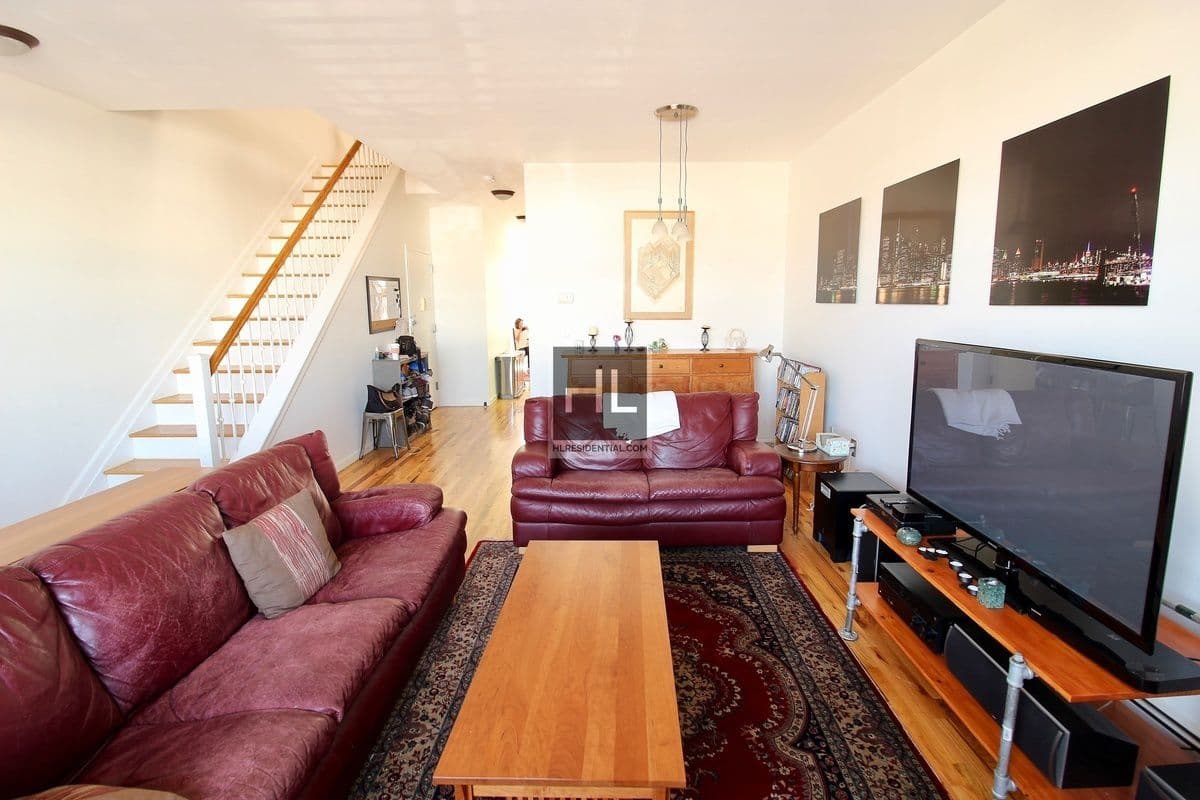 Would you rent this duplex with a big patio near Brooklyn Bridge Park for $5,750 a month?