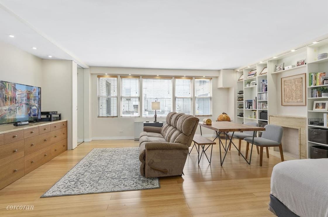 This Gramercy studio has been renovated but the kitchen and bath are a bit extra