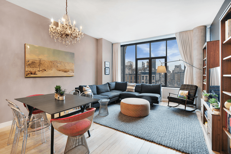 This two-bedroom Soho condo runs the length of a building near Balthazar