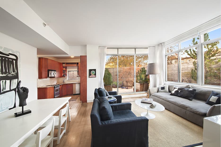 Move into this two-bedroom Fort Greene rental now, and you'll be sitting pretty come summertime 
