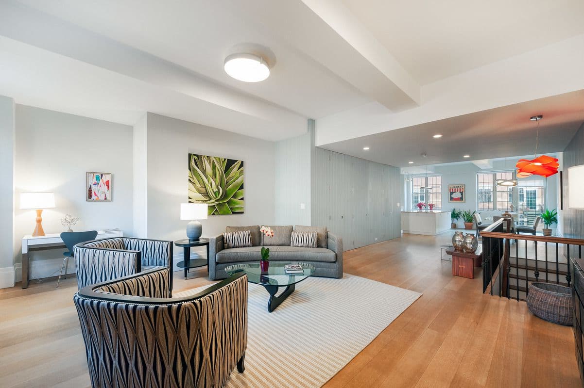Head to South Harlem for a condo that doubles as a townhouse