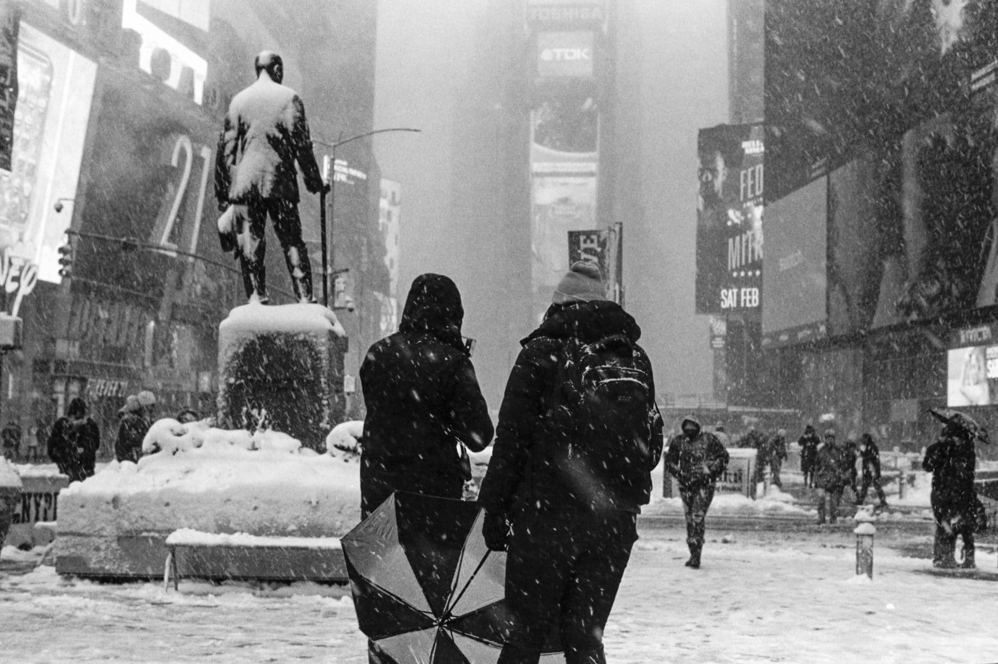 The snowstorm gets downgraded, a squatter moves into Irving Place, and more