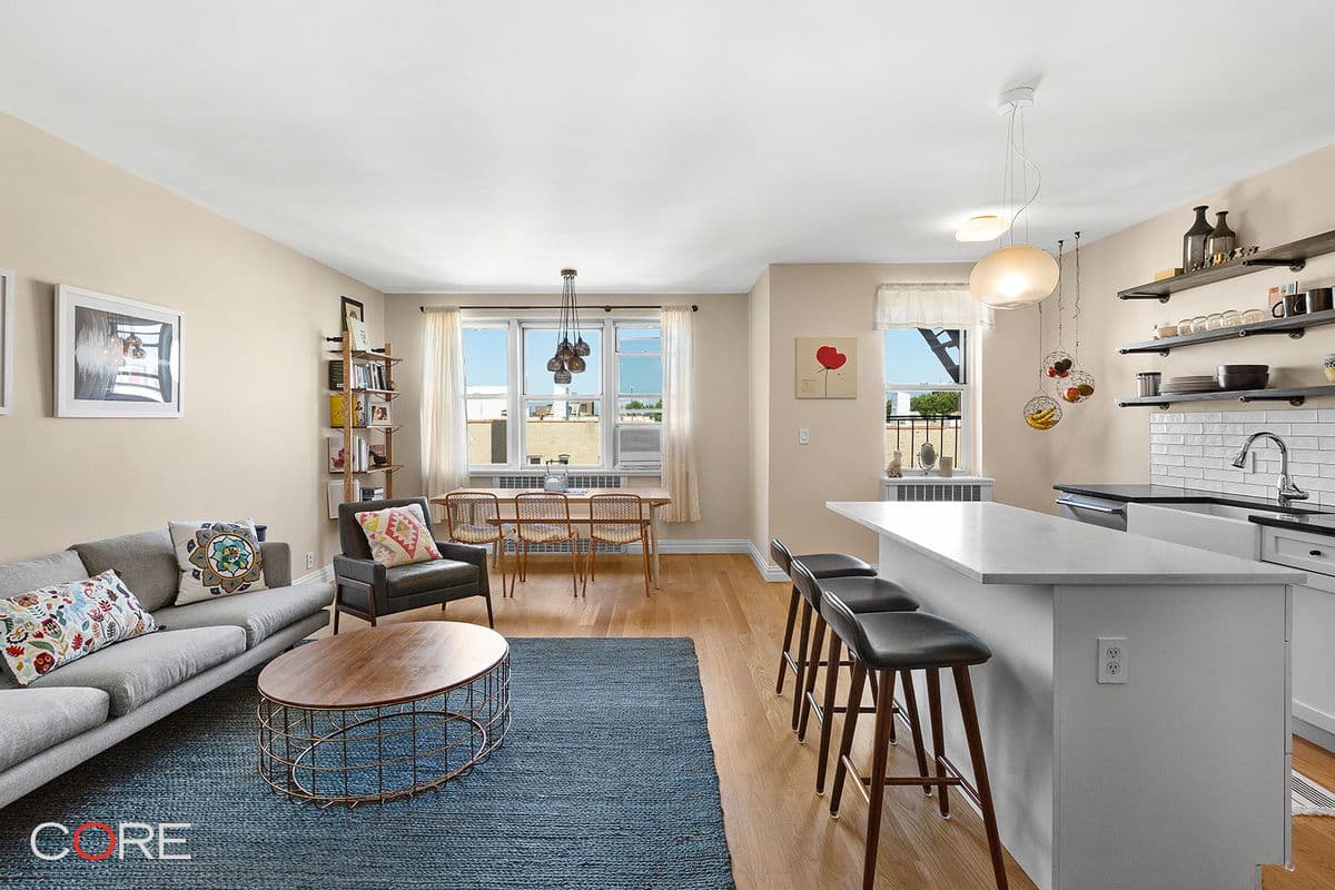 This Jackson Heights one bedroom offers tasteful top-floor living