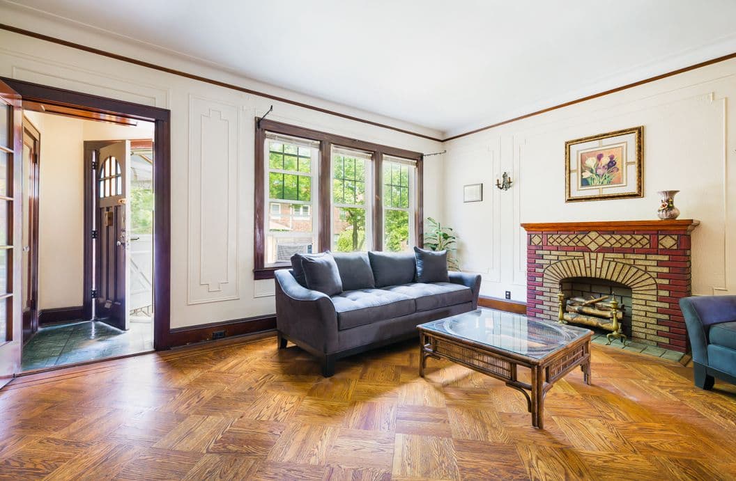 This 1930s townhouse in Ridgewood has original details and a parking space, for $875,000
