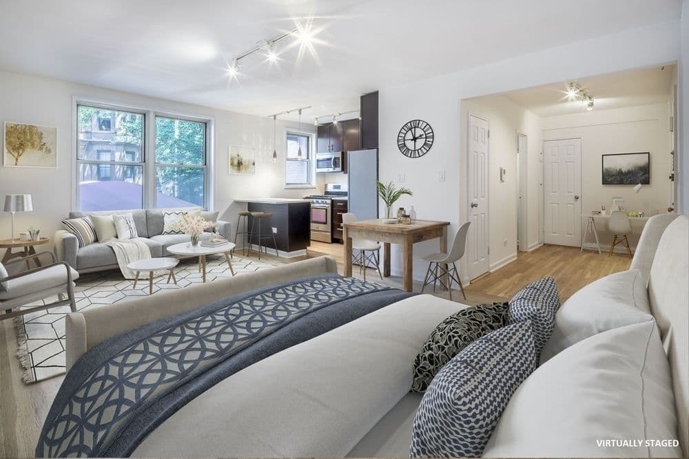 A Park Slope studio with lots of closet space for $455,000, no board approval required