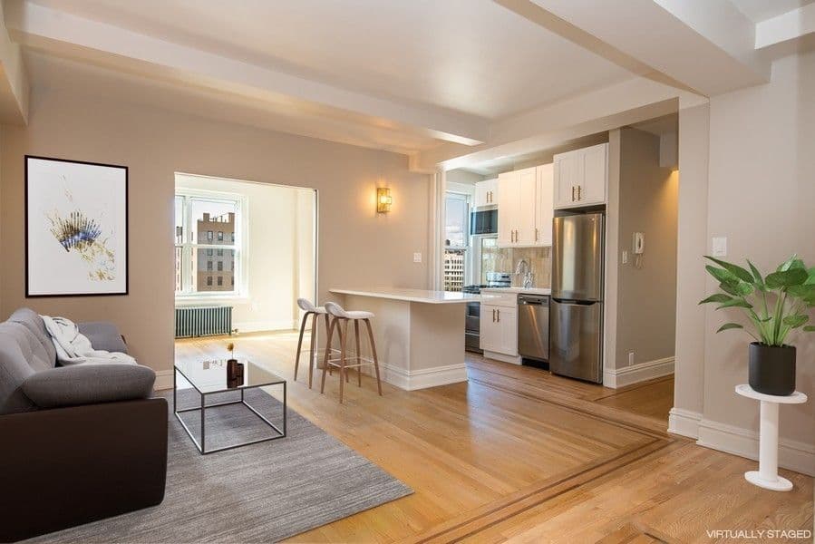 A convertible two bedroom in Manhattan Valley for $799,000, no board approval required