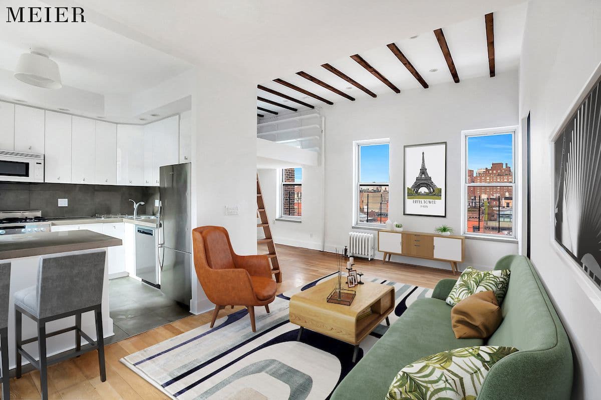 A West Village one bedroom with a sleeping loft for $1,150,000, no board approval required