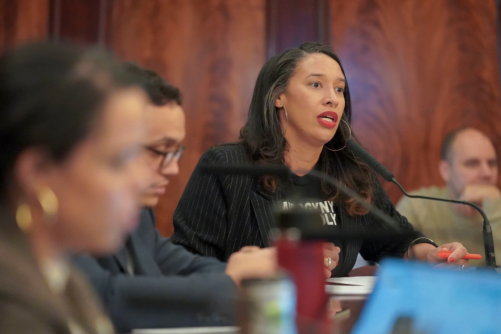 New York City Council Member Sandy Nurse speaks at the Nov. 12th hearing.