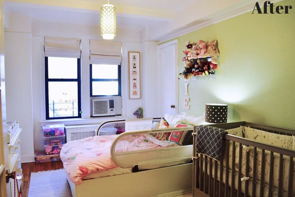 How one Manhattan couple made way for baby number two in their two-bedroom—for less than $1,000