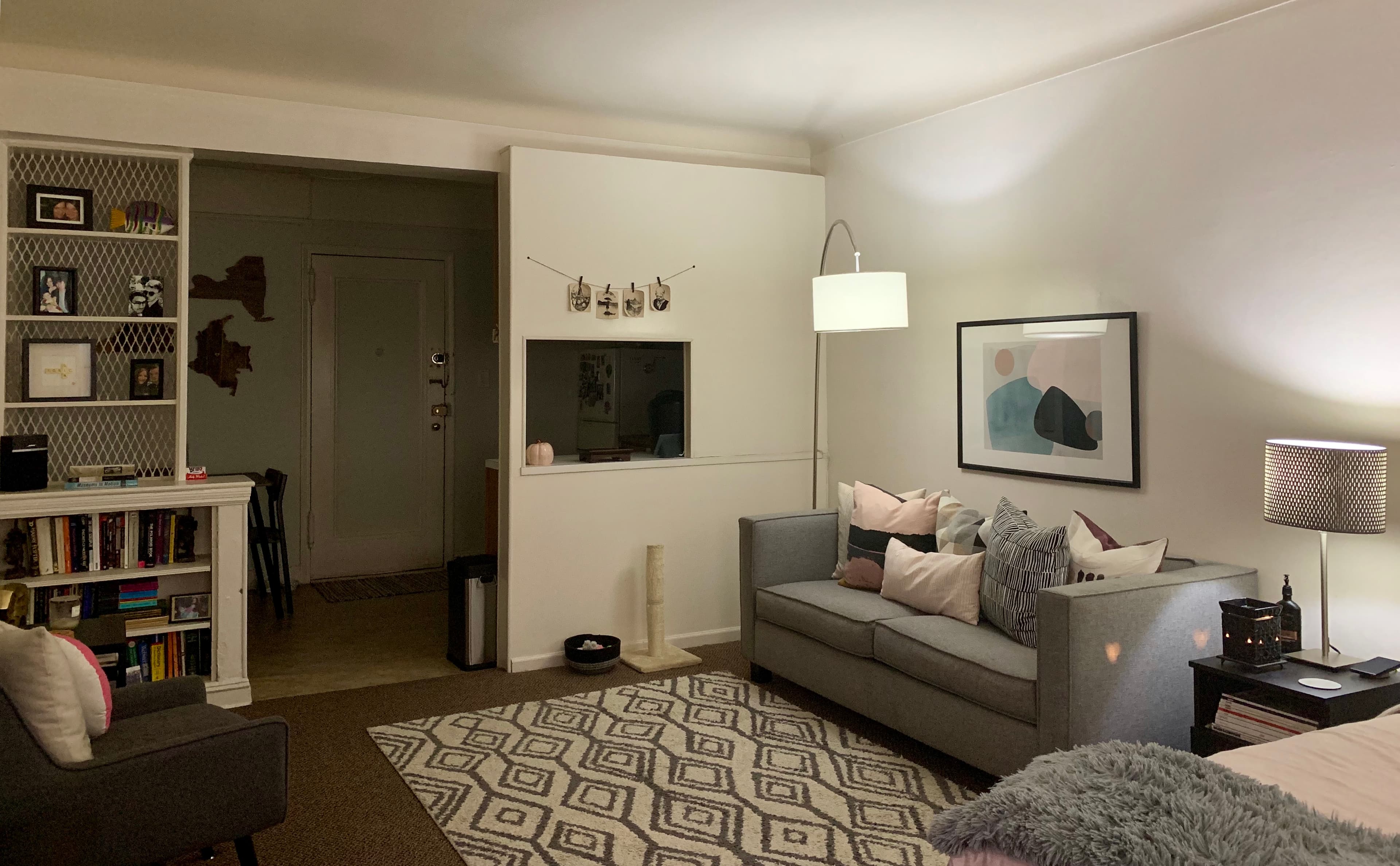  My boyfriend and I live in a 500-square-foot studio. Here’s how we make it work