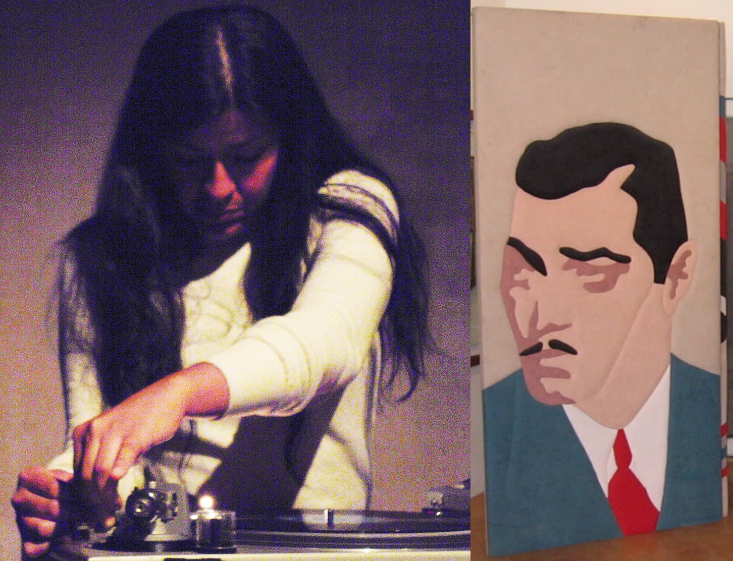 Sound artist Maria Chavez's noise-stopping secret? A dreamy Clark Gable wall panel from an old theater