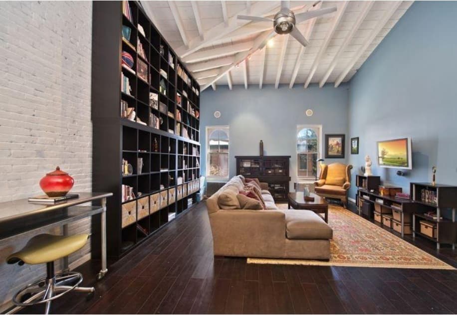 Do cathedral ceilings offset scant extras in this $4,500 a month Clinton Hill carriage house?