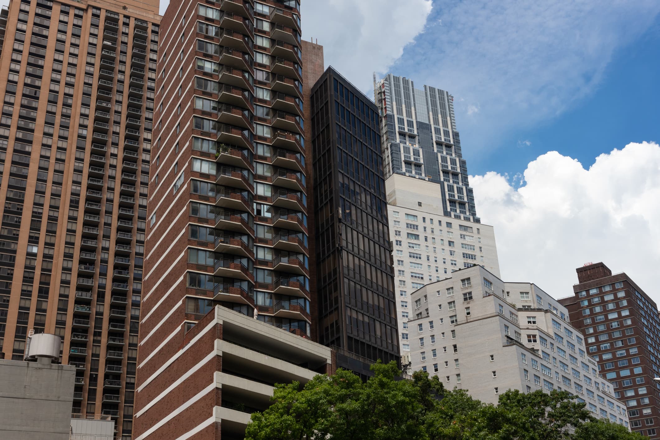 Apartment buildings in the Lincoln Square neighborhood of New York City 