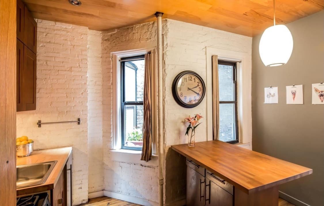 A well designed—if tiny—Hell's Kitchen studio with some pretty cool details