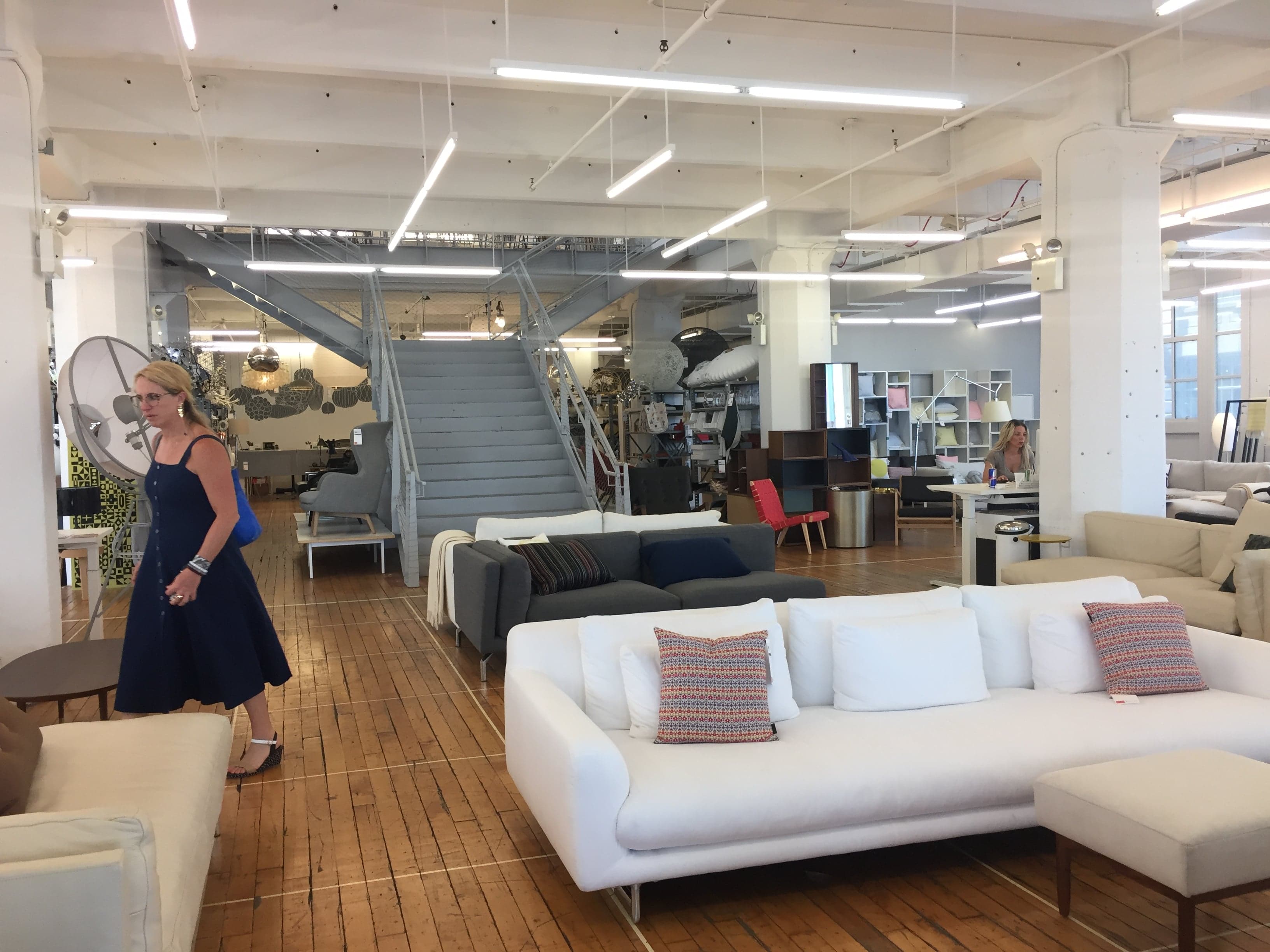 We shopped Industry City's high-end furniture outlets with an interior designer to find a couch that would last