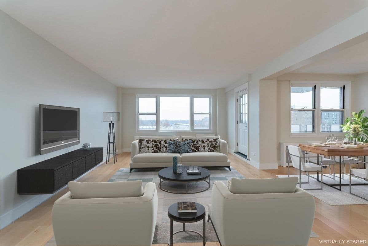 A renovated four bedroom in Riverdale for $1,049,000, no board approval required