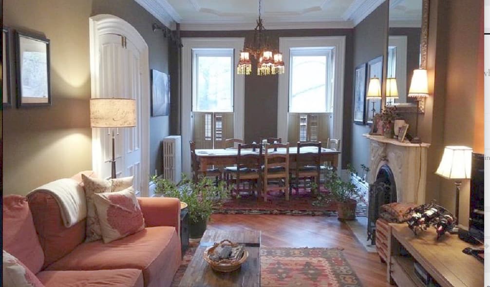 This two-bedroom Park Slope rental is steeped in brownstone charm