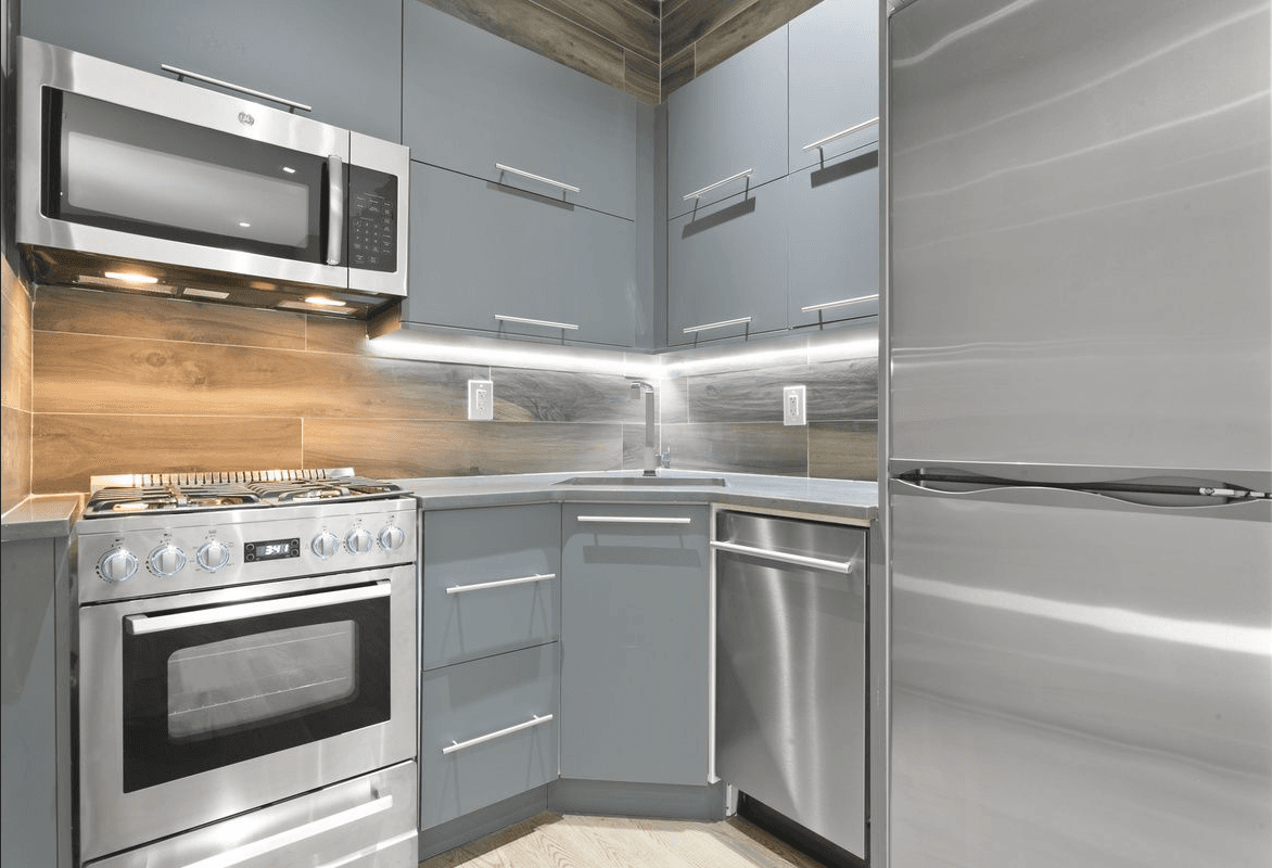 Would you rent this renovated East Harlem three bedroom that's next to a schoolyard, for $3,099? 