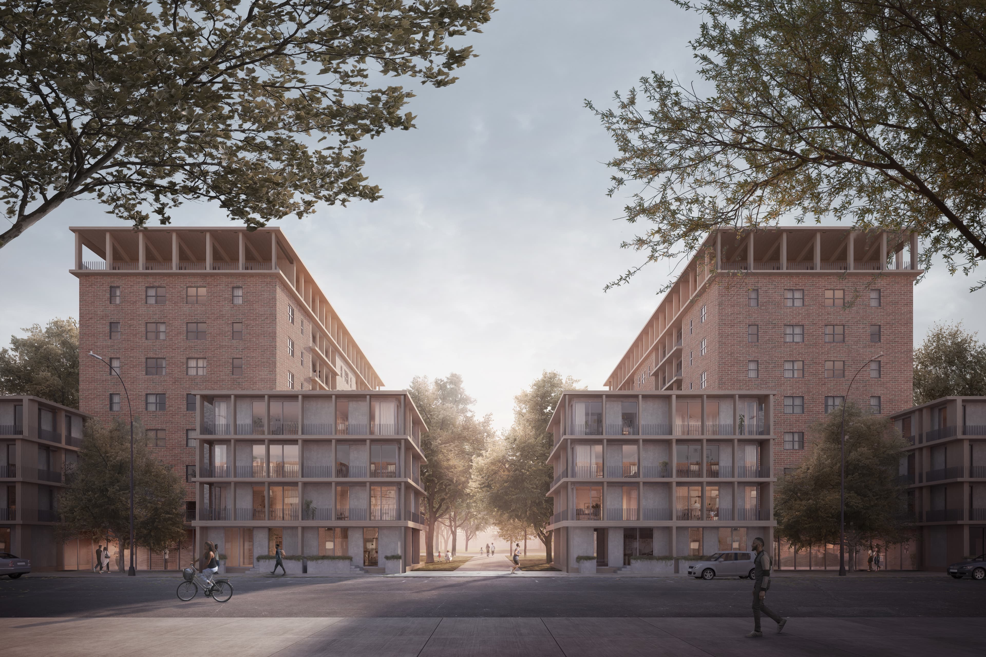 Architects propose a redesign for NYCHA buildings with private outdoor space