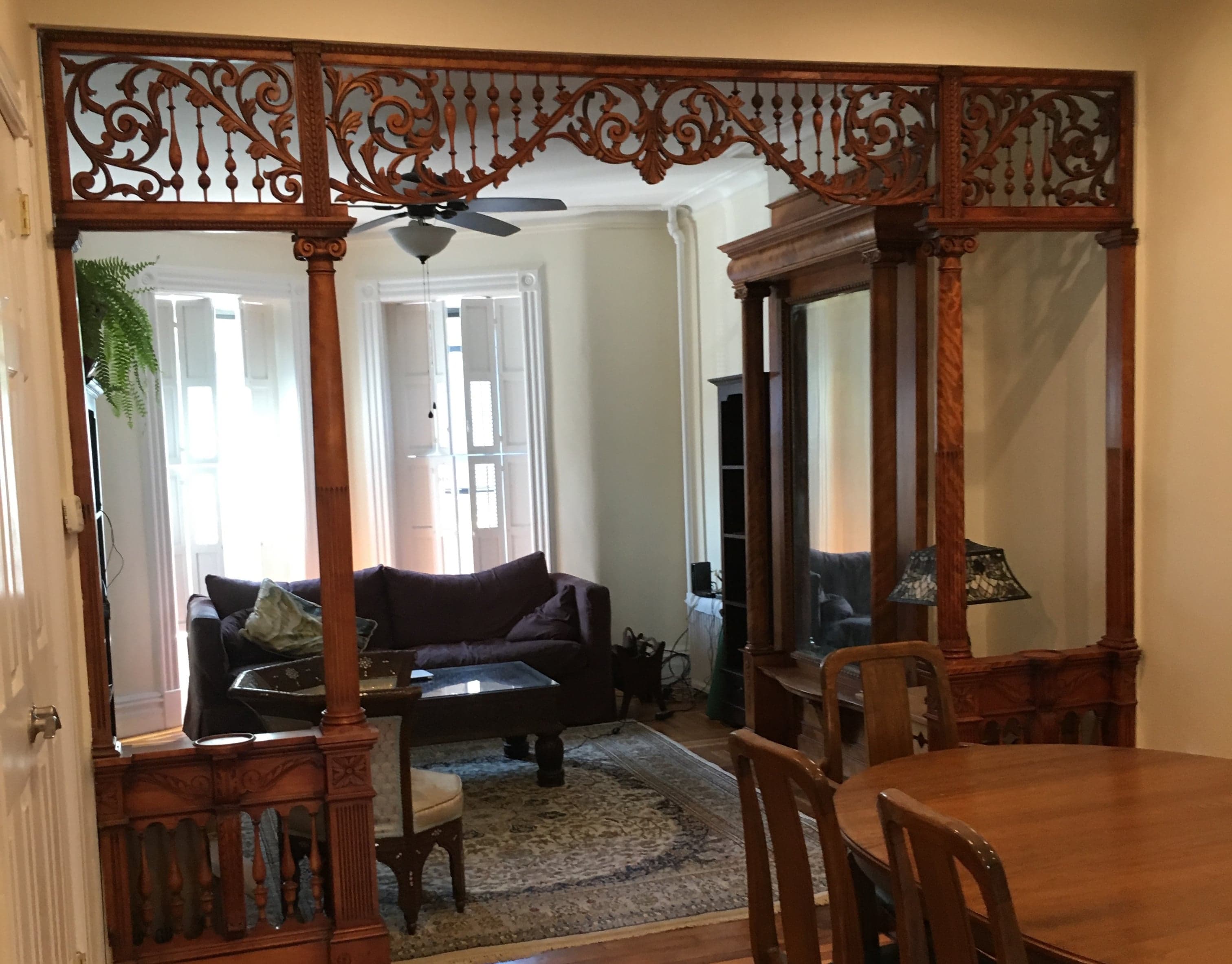 I never thought I'd see the woodwork from my old apartment again. Then I went into a furniture store