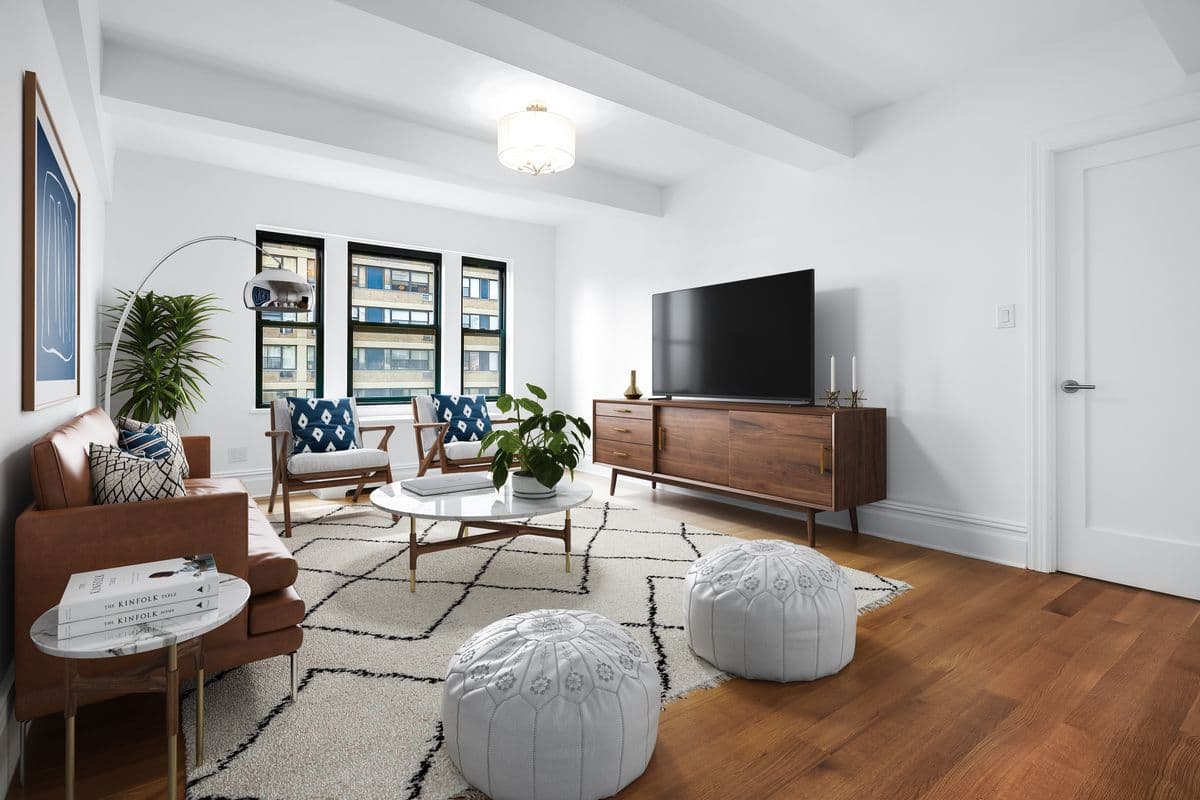 A renovated UWS two bedroom with dining space, no board approval required