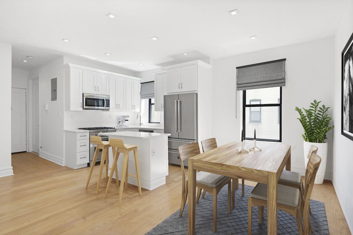 A renovated three bedroom in Prospect Heights for $1,495,000, no board approval required