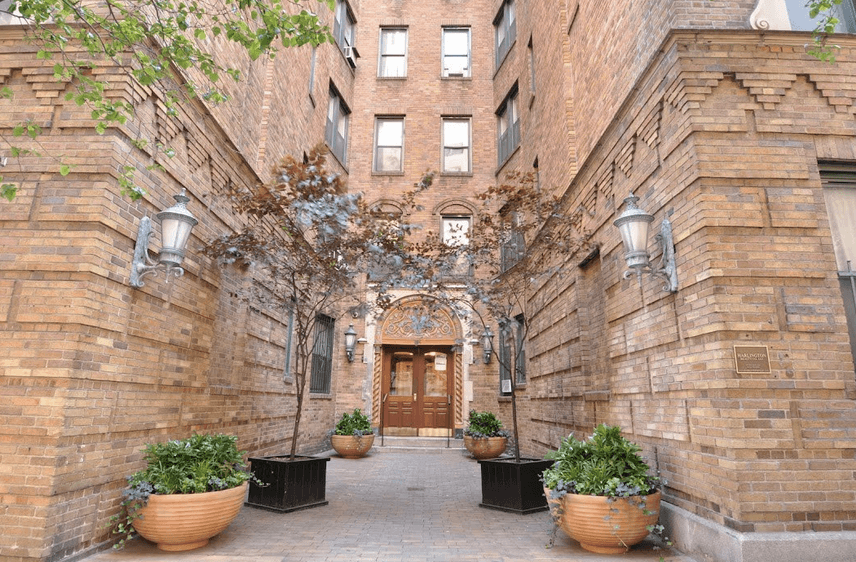 A share-friendly three-bedroom in a building—and a Zip Code—mom and dad would approve of