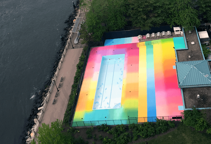 A Roosevelt Island rainbow pool, the city's best community gardens, and more