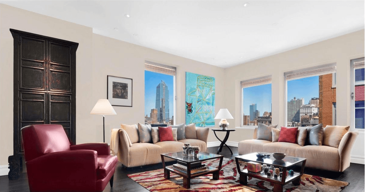 Sit at the top of the celebrity heap in this penthouse condo