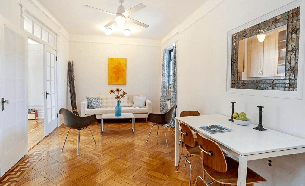 You have to climb to get to this three-bedroom Park Slope co-op, but once you're there, you'll probably like it