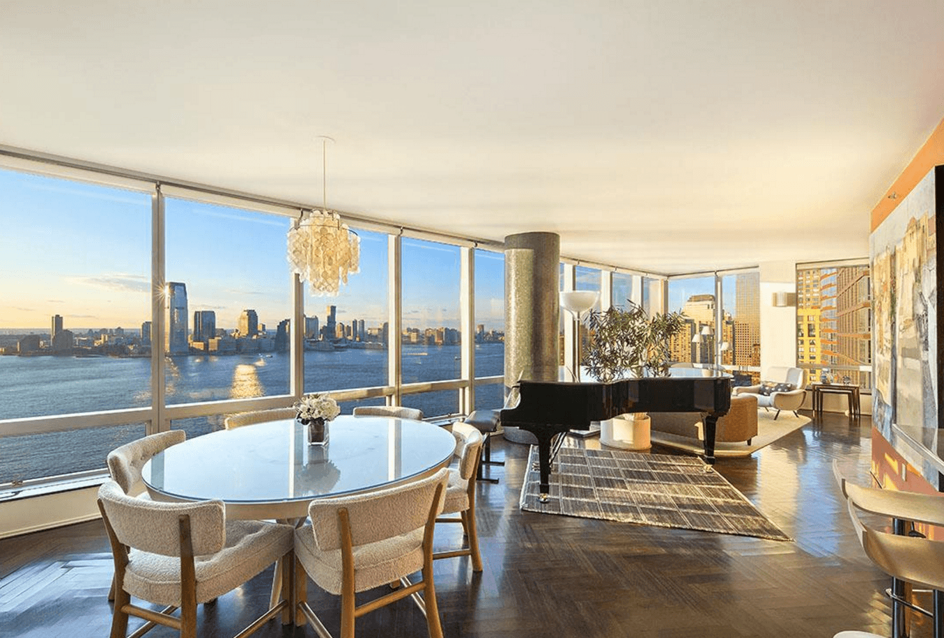 Hover right above the harbor in this Battery Park City condo