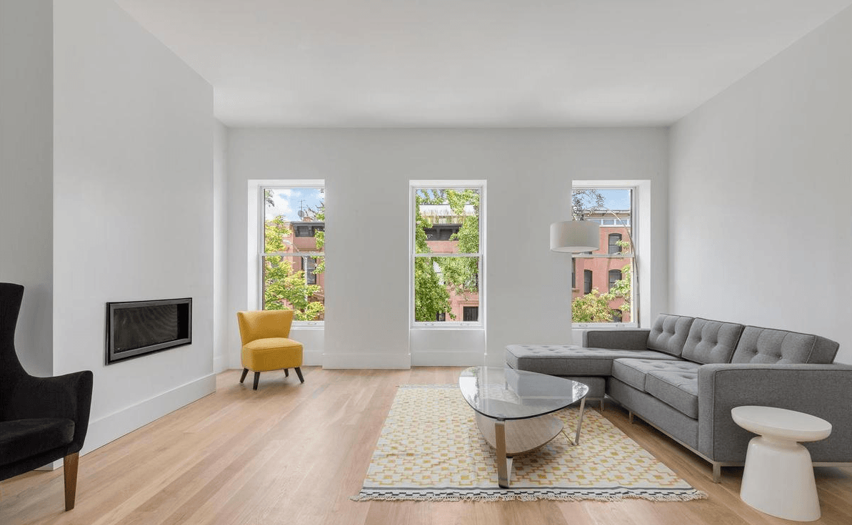 This triplex condo in Park Slope entices with clean lines and park proximity
