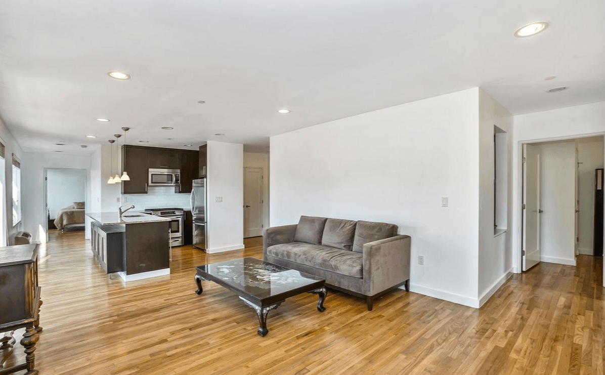 This three-bedroom rental in Harlem is sun-drenched and close to parks
