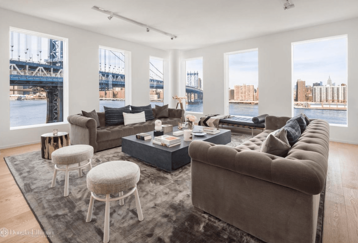 This luxury condo in Dumbo comes fully furnished, if you can swing $15,000 a month