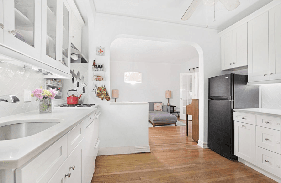 This Windsor Terrace one bedroom is newly renovated but still has lots of prewar charm