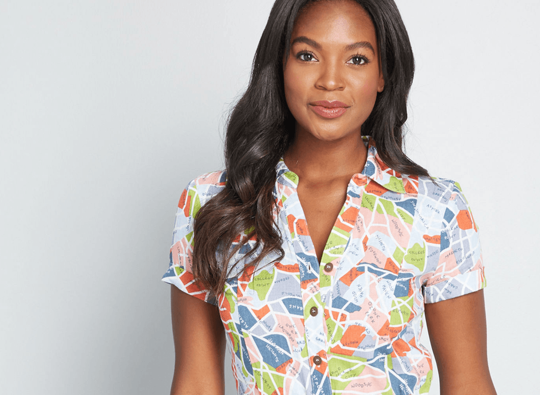 Show your Queens pride in this Modcloth romper featuring an illustrated map of the borough