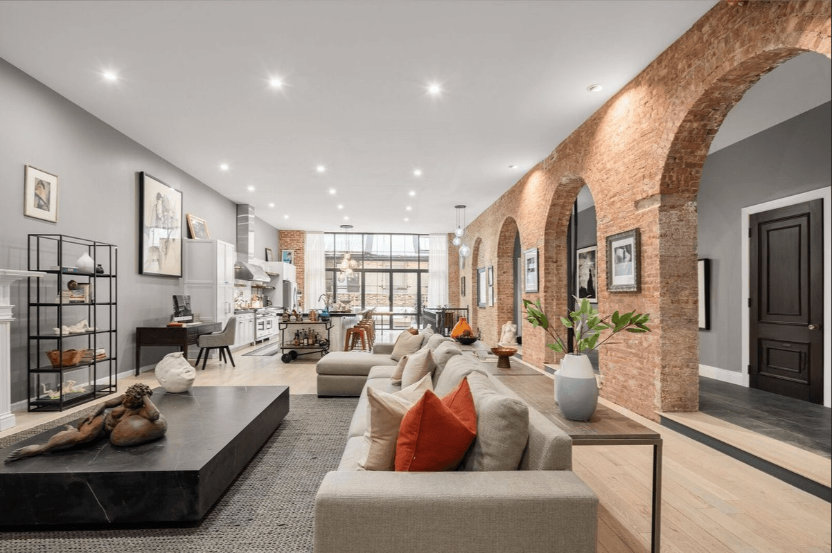 A sprawling Tribeca loft with loads of brick archways, for $6,300,000