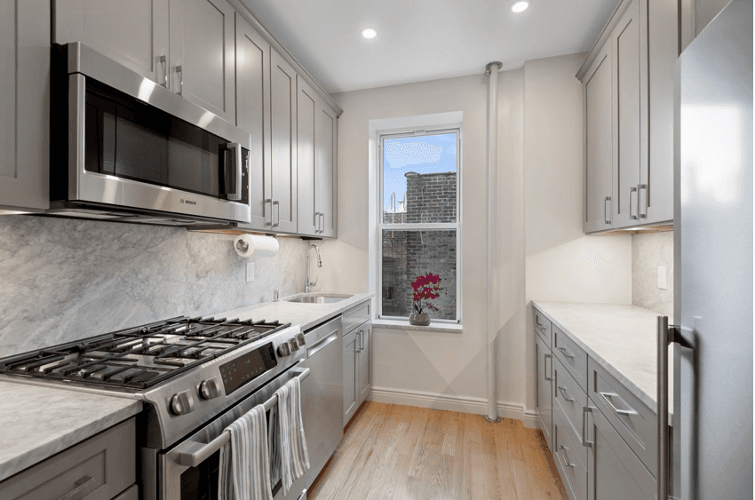 A renovated Inwood two bedroom with lots of storage for $525,000, no board approval required