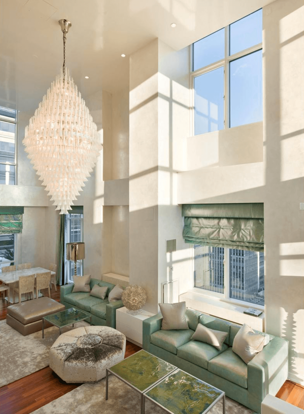 Mermaid chic: this UES penthouse has an undeniable "under the sea" vibe