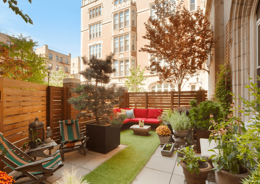 Enjoy the unseasonably warm weather on this Harlem rental's dreamy terrace